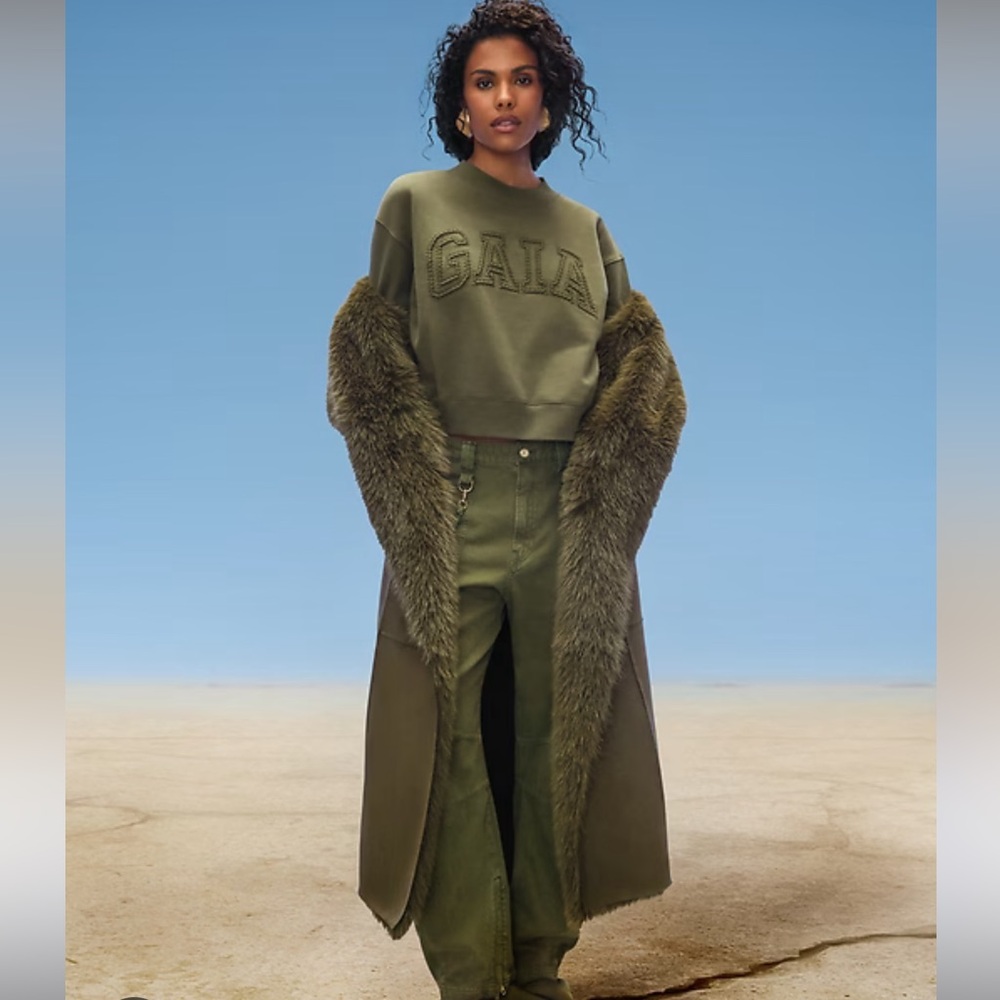 NWT Gap × Cult Gaia Vegan Suede Wrap Coat